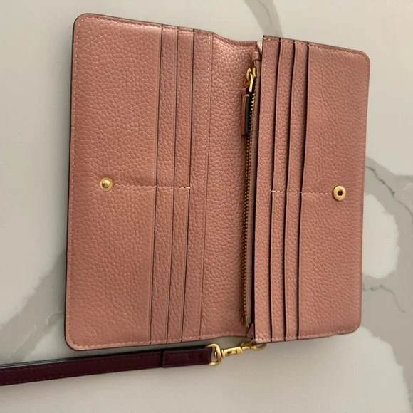 Tory Burch Deep Purple Wristlet with Gold Accent - Picture 3 of 6